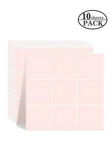 2 张/10 张方格网格即剥即贴瓷砖马赛克瓷砖适用于厨房浴室客厅后挡板、贴纸、墙贴花、乙烯基贴花用于家庭装饰、春季装饰品让您的家焕然一新、节日装饰贴纸礼物生日毕业 - 彩色 - 查看 28