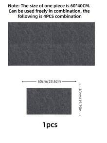 1pc Felt Vertical Grooved Wall Sticker, Self-Adhesive Collision-Proof Wallpaper For Home, Office, Classroom Wall Decor, Photo Display And Art Decoration, Or As A Memo Board