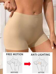 1 Piece Of Women's Fashionable Comfortable Traceless Out Non Rolled CrotchN Aked Feeling Can Be Worn Externally Safety Pants For Women Leggings Flat Belly Hip Lifting Underwear Shorts Women's Underwear ﻿