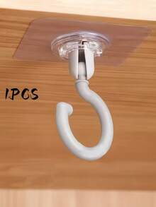 1 Stück 360° drehbarer selbstklebender Deckenhaken - hohe Tragfähigkeit, ohne Bohren installierbar, Multifunktions-Wandhalterung für Windspiele, hängende Pflanzen, Beleuchtung, Heimdekoration, Baldachine, Moskitonetze und Haushaltsorganisation