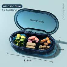 westwood Portable 3-Meal Pill Organizer, 7-Day Mini Pill Case With Reminder