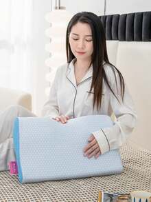 Memory Foam Pillows - Blue and White - View 4