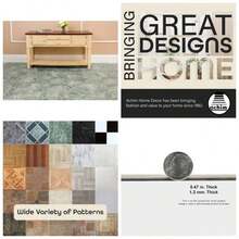 Home Furnishings FTVMA40220 12 - Inch Vinyl Tile, Marble Classic White with Veins, 20 - Pack - Granite + Aspecto de mármol - Ver 1