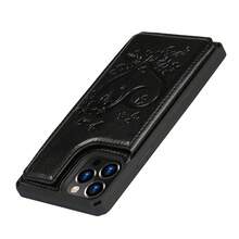 Compatible With IPhone 12 Pro Max Wallet Phone Case With Card Holder For Women, RFID Blocking Embossed PU Leather Wrist Strap Case 6.7 Inch (Heart Black){"Color_name":"H-Black"} - Đa màu6 - Xem 10