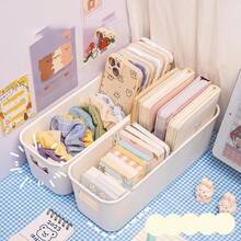 5 件塑料储物盒 - 非常适合整理办公桌用品、化妆品、药品等 - 便携式落地式设计，适用于厨房、浴室和办公室使用，办公室整理时尚储物盒耐用塑料盒，办公桌储物盒 - 彩色 - 查看 4