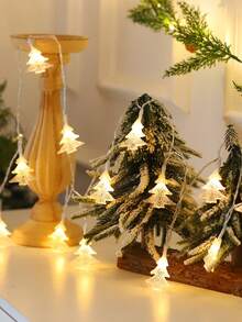 1 Stück klassische Weihnachtsdekoration Weihnachtsbaum-förmige LED-Lichterkette, 1,5/3m, batteriebetrieben, Weihnachts-Innenraum-Wandbeleuchtung, Schlafzimmerdekoration, Weihnachtsparty-Dekorationsbeleuchtung, Weihnachtsgeschenk, Winterraum-Weihnachtsbaum-Beleuchtung