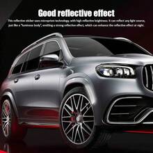 2PCS Reflective Trim Side Marker Stickers, Reflective Car Stickers, Side Reflectors Car, Auto Exterior Accessories Reflector Guard Fit Truck Wheel Well Arch Bumper Fenders (White) - 白色 - 查看 6