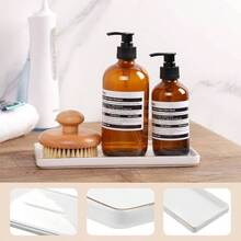 8 Bathroom Trays - Ceramic Vanity Tray Bathroom - Small Ceramic Tray - Kitchen Soap Trays - Porcelain Dispenser Organizer Kitchen Bathtub Counter White