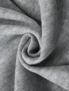 ONE WAVE 男士连帽衫，新款秋冬街头学院风字母印花时尚芝加哥伊利诺伊州图案抓绒套头衫 - 灰色 - 查看 8