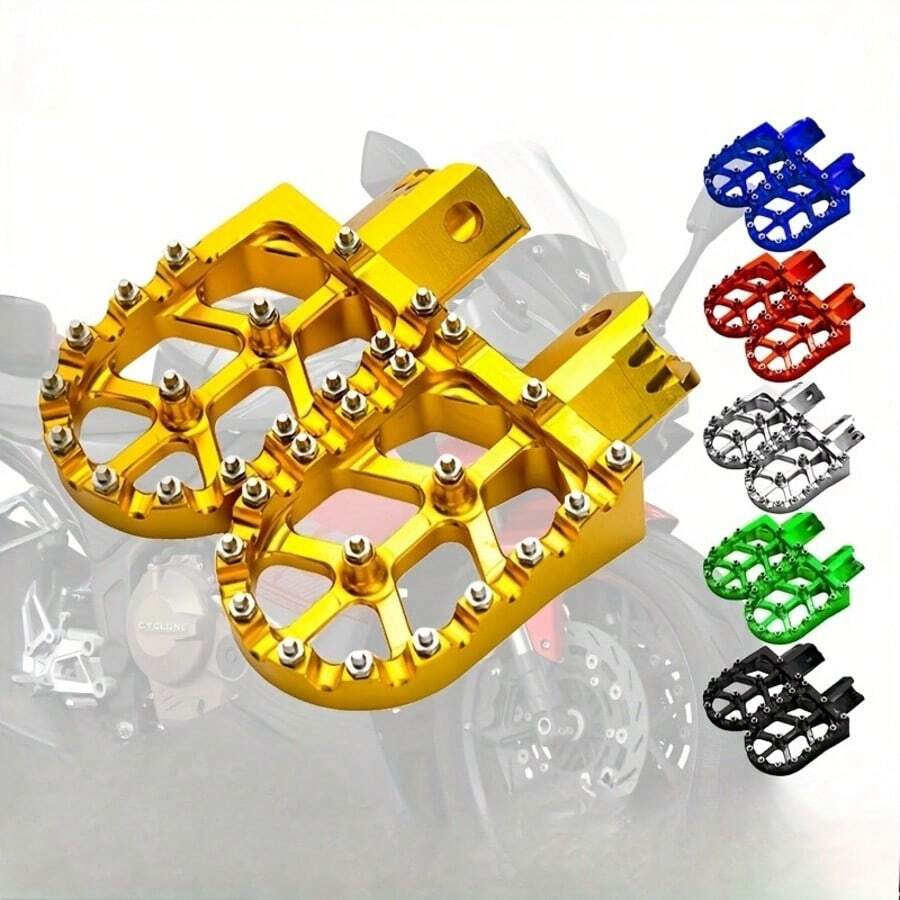 6061 T6 Aluminum CNC Dirt Bike Foot Pegs With Springs & Steel Pins - Green Anodized Off-Road Motorcycle Footrests For Kawasaki KX KLX KLR KXF 50 70 80 85 100 110 125, Durable Lightweight Design For Enhanced Control & Comfort, Motorcycle Accessories, Sleek Metallic Finish, Highquality Construction, Motorbike/Motorcycle Accessories, Dirtbike Foot/Peg, Stunt Bike Accessory, Xr For , Motorcycle Footrest, Rear Footrest For Motorcycle - A - View 1