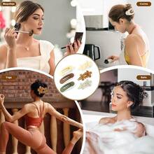 pinza para el cabello  6 Piezas Pinzas para Cabello - Broches para Cabello de Mujer, Mate Antideslizante Multiestilo, Accesorios para Cabello Mujer para Todos Los Peinados (Neutros) - Neutrales - Ver 11