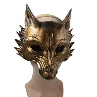 Máscara de lobo, máscara de zorro para Halloween, carnaval de Mardi Gras, máscara de animal 3D