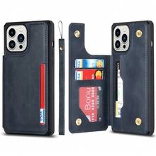For IPhone 13 Pro Max Case With Card Holder, Wallet Case For Women Men,Phone Case For IPhone 13 Pro Max Case With Stand And Strap,Leather Shockproof Protective Cover-Blue{"Color_name":"A-Blue"} - 多色15 - 查看 1