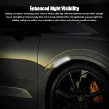 2PCS Reflective Trim Side Marker Stickers, Reflective Car Stickers, Side Reflectors Car, Auto Exterior Accessories Reflector Guard Fit Truck Wheel Well Arch Bumper Fenders (White) - 白色 - 查看 4
