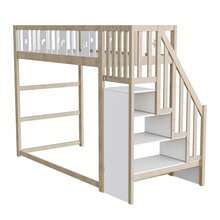 Kids Bed Frames, Headboards & Footboards - Natural + White + Solid Wood + Bedroom - View 8