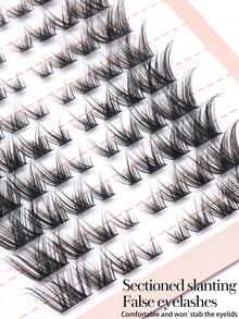 80pcs/Set High Volume Anime False Eyelashes, D Curl Natural Soft Lashes Suitable For Daily, Party Makeup, Cat Eye & Fairy Style, Ideal For Daily Life, Wedding, Date, Party, Music Festival, Christmas, Halloween - D - 查看 5