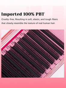MASSCAKU 12 Pcs U-Shaped 3D Eyelash Extensions, C/D Curl, 0.07mm Thickness, 8-15mm Mixed Length Pre-Made Lash Clusters, Handmade Woven Mesh Criss-Cross Dense & Fine Natural Look, High Quality PBT Fiber, Comfortable Wear - Black - View 3
