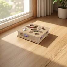 1 طقم ألعاب تفاعلية للقطط، ألعاب ألغاز للقطط مع نفق ممر ومرقرقات جرس، مصنوعة من مواد متينة، مناسبة للقطط المنزلية