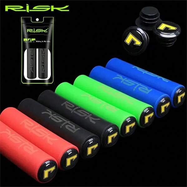 Puños de bicicleta RISK, puños de manillar ultraligeros antideslizantes y suaves para BMX, MTB, accesorios de ciclismo