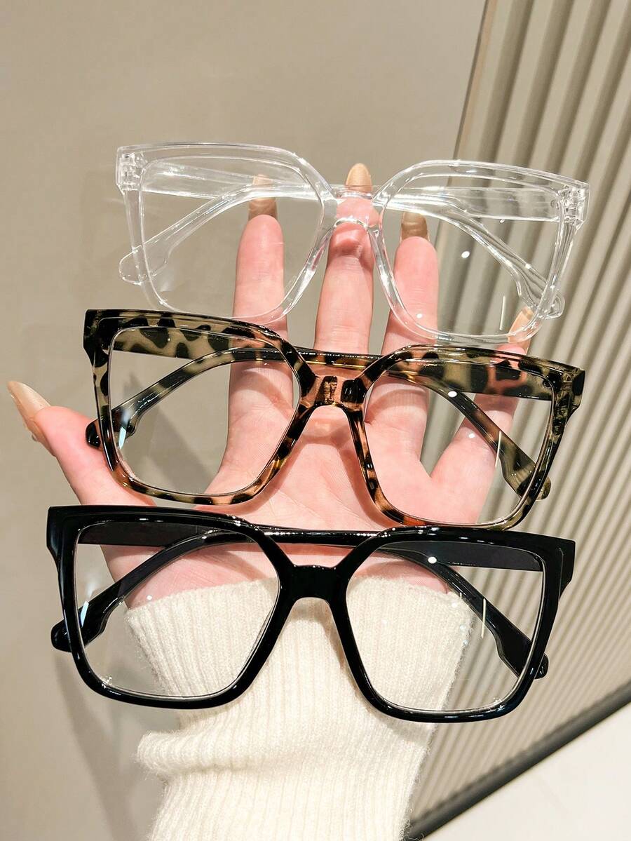 1/3pcs Leopard Print Bohemian Retro Glasses Sets, Suitable For Everyday Wear - Multicolor - View 1