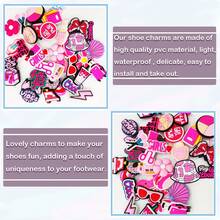 Serie rosa di charm per zoccoli e sandali, confezione casuale da 8/20/30 pezzi, decorazioni per scarpe di alta qualità, accessori popolari, ottimo regalo per adolescenti, uomini, donne e adulti - Multicolore - Visualizzare 5