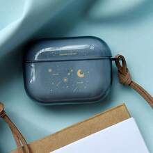 1 Planet Starry Sky Star Personality  Simple Innovative Universe Couple Men Women European American Moon, Semi-Transparent Black Green Blue, Suitable For AirPods 2/3/4/Pro/Pro2 Case - 黑色 - 查看 12