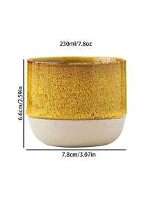 1 chiếc cốc cà phê đậm đặc kiểu Saudi với lớp men rạn, cốc nước cá nhân bằng gốm sứ phong cách retro sáng tạo, cốc cà phê Saudi, cốc cà phê thủ công kiểu Trung Đông, thích hợp cho pha cà phê nhỏ giọt, espresso, cà phê Mỹ, cốc trà tại nhà/văn phòng, quà tặng sưu tầm nghệ thuật nung độc đáo, chịu nhiệt, dày dặn và chắc chắn, quà tặng mang không khí lễ hội. - Nhiều màu - Xem 3