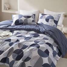 Madison Park Fluffy 2/3/6/9 Pieces Comforter Sets, Lightweight & Breathable Bedding Set, All Season Home Textile Fits Modern Bedroom Decor, Halloween Christmas Thanks Giving Gifts - 海軍 - 查看 4