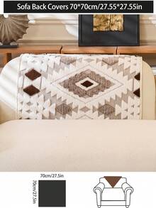 1 件秋冬毛绒加厚保暖沙发垫套，现代简约防滑沙发座垫，防尘可洗沙发套，咖啡色，柔软，防褪色，宠物友好，适合 L 型沙发和 1/2/3/4 座沙发 - 棕色 - 查看 18