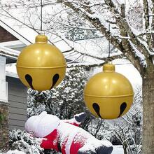 1/2 piezas Bola de campana inflable, material de PVC, adecuada para decoración colgante de Navidad interior/exterior, decoración de fiesta de Año Nuevo, regalo de Navidad