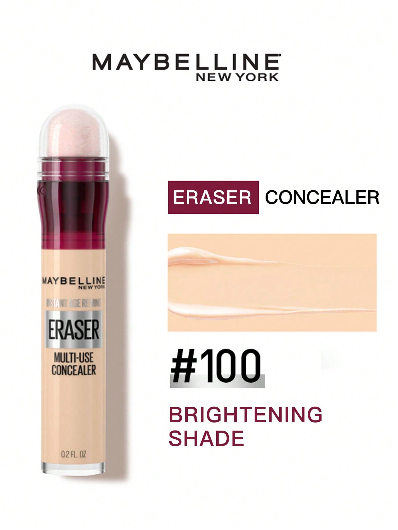Maybelline ممحاة متعددة الاستخدامات كونسيلر #100 ظ...