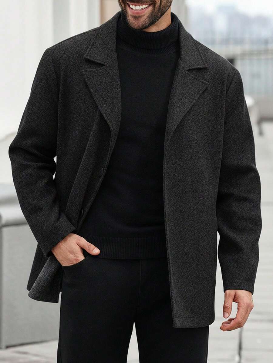 Áo khoác dài tay cổ điển vừa vặn dành cho nam