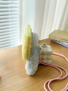 1 Piece Cute Sweet Cartoon House Bag Contrast Color Plush Girl Chest Bag Cartoon Embroidery Decoration Children's Coin Purse Versatile Large Capacity Casual Bag Daily Storage Bag Suitable For Out Play And Holiday Activities Gifts For Daughter For Students Teenagers Girls