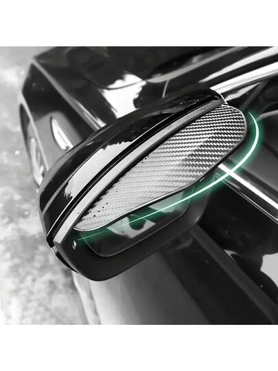 2 peças de película transparente anti-chuva para carro, proteção de lentes traseiras, bico, película à prova d'água, acessórios para adesivos de carro