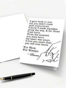 1pc Charming Greeting Cards For All Occasions - Perfect For Mother's Day, Valentine's, Birthdays & More - Includes Envelopes, Ideal For Sons & Daughters KGZJ - Nhiều màu - Xem 8