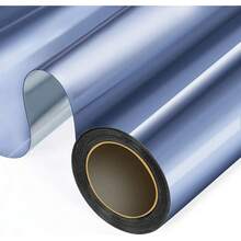 Película de privacidad para ventanas de espejo unidireccional, anti-UV, bloqueo solar, control de calor, tinte reflectante para ventanas para el hogar, oficina, sala de estar - Azul plata - Ver 2