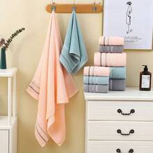 Set de 3 toallas extra grandes [1 toalla de baño de 158 cm x 78 cm + 2 toallas de mano de 35 cm x 73 cm], suaves y amigables con la piel, gruesas y absorbentes, juego de toallas resistentes a la decoloración, adecuado para baño, hotel, hogar, playa, regalo