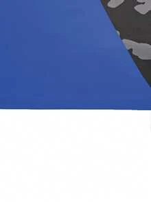 Contrast Color Print Sporty Long Sleeve Top And Pants Set - Blue - View 5