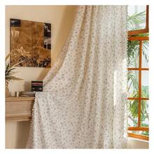 Pink Floral Curtains 63 Inch, 2 Panels Semi Sheer Drapes For Bedroom Living Room, Cute Window Treatments With Tassels, Rod Pocket Farmhouse Decor - 多色182 - 查看 6
