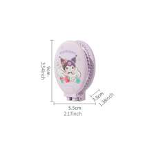 Miniso Sanrio Kuromi - Lược gấp gọn tiện dụng bằng nhựa ABS, tích hợp gương và lược, lý tưởng cho việc trang điểm và làm tóc nhanh chóng của học sinh trong giờ giải lao (1 chiếc) - Màu tím - Xem 7