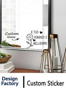 1 buah Stiker Dinding Nama Selamat Natal yang Dapat Disesuaikan, Dengan Stiker Perekat yang Dapat Dilepas dan Bingkai Foto Kosong, Desain Modern, Cocok untuk Dekorasi Ruang Tamu, Kamar Tidur, Ruang Belajar atau Ruang Makan, Hadiah Ulang Tahun yang Sempurna, Tersedia dalam Berbagai Warna: Hitam, Putih, Merah Muda, Merah, Kuning, Emas, Warna-warni, Hijau, dll. - Baris tunggal multiwarna - View 2