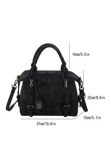 New Vintage Casual Women Handbag Boston Bag For Work Commute, With Shoulder Strap