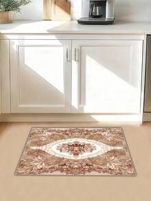 1/2/3pcs Bohemian Style Printed Bath Mat, Non-Slip Bathroom Rug, Machine Washable, For Bathtub, Indoor/Outdoor Doormat