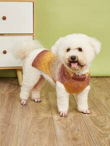 1pc Soft Knitted Gradient Color Sweater With Hoodie, Suitable For Cats And Dogs In Autumn And Winter - Multicolor - View 6