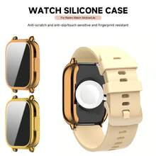 Correa de silicona + Funda de TPU compatible con el reloj inteligente Redmi Watch 5 Active Lite, banda de muñeca y funda para Redmi Watch 5 Active Lite