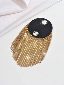 1pc Fashionable Silvery Women's Shoulder Patch Brooch, Multifunctional, Exquisite, Elegant, And Unique Personalized Luxury Men's Epaulette Accessories, Suitable For Daily Business Commuting