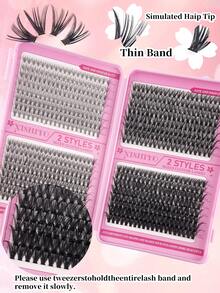 640pcs Mixed Cluster False Eyelashes DIY Set, Natural Nude Makeup Lashes, Fine Stem Lightweight Non-Clumping, Beginner Friendly Easy To Apply, Long-Lasting Pigment Non-Smudging, Suitable For Daily Commute/Makeup Looks, Includes Lash Glue, Remover And Tweezers (Small Flower 10D+20D+30D+40D) - Multicolor - View 6