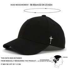 1Piece Men Side Cross Embroidered Baseball Hat Outdoor Adjustable Sunscreen Leisure Hat Spring Autumn Travel Tourism Beach Vacation - Nhiều màu - Xem 2