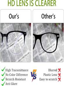 Chic Retro Small Square Plain Glasses Frames For Women – Eyewear For Round Faces - 黑色 - 查看 8