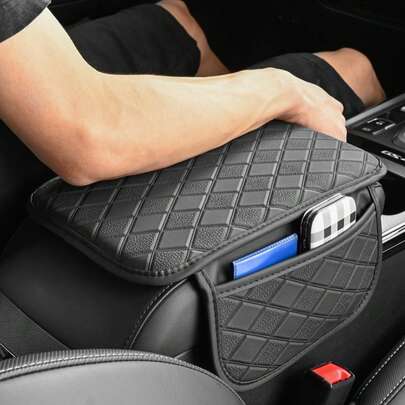 1 chiếc bọc hộp tựa tay trung tâm xe hơi mở rộng với 2 túi bên hông, bọc da tựa tay, dùng để chứa và sắp xếp đồ đạc trong xe, bảo vệ toàn diện, phụ kiện tựa tay đa chức năng cho xe hơi.